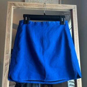 NWOT Zara Electric Blue Tulip Satin Effect Mini Skirt Sz Small Sold Out
